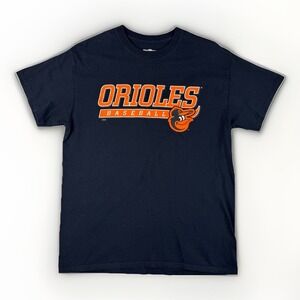Baltimore Orioles Baseball T-Shirt Mens‎ Medium Genuine MLB Black Graphic Tee
